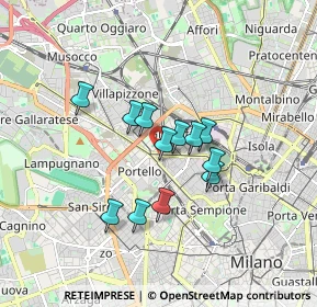 Mappa Via Cenisio, 20149 Milano MI, Italia (1.25083)