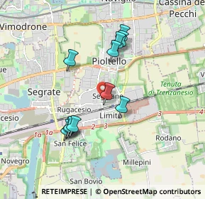 Mappa Via Cardinal Ferrari, 20096 Pioltello MI, Italia (1.64273)