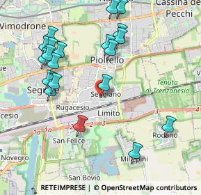 Mappa Via Cardinal Ferrari, 20096 Pioltello MI, Italia (2.1975)