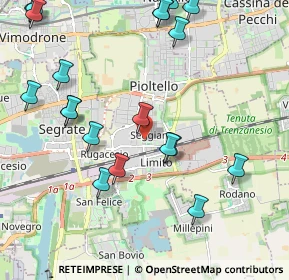 Mappa Via Cardinal Ferrari, 20096 Pioltello MI, Italia (2.5365)