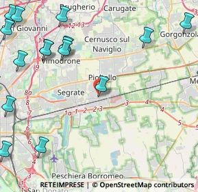 Mappa Via Cardinal Ferrari, 20096 Pioltello MI, Italia (6.612)