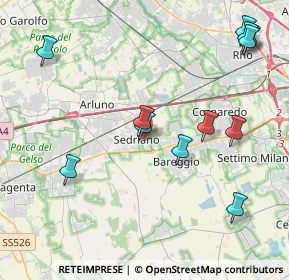 Mappa Via Rogerio da Sedriano, 20018 Sedriano MI, Italia (4.74833)