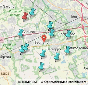 Mappa Via Rogerio da Sedriano, 20018 Sedriano MI, Italia (3.81385)