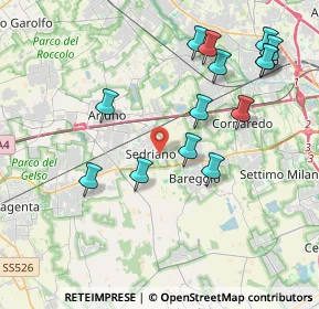 Mappa Via Rogerio da Sedriano, 20018 Sedriano MI, Italia (4.22286)