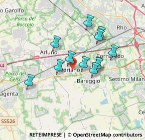Mappa Via Rogerio da Sedriano, 20018 Sedriano MI, Italia (2.92333)