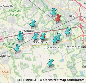 Mappa Via Rogerio da Sedriano, 20018 Sedriano MI, Italia (3.4475)