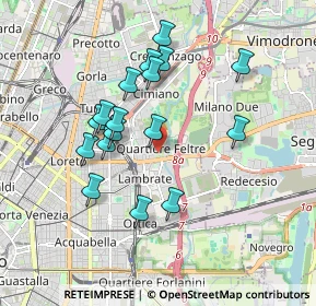 Mappa Via Passo Sella, 20134 Milano MI, Italia (1.66176)