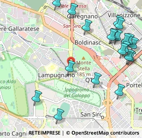Mappa Via Antonio Sant'Elia, 20151 Milano MI, Italia (1.3635)