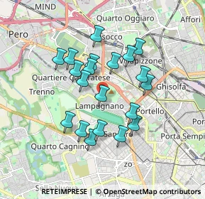 Mappa Via Antonio Sant'Elia, 20151 Milano MI, Italia (1.5085)