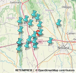 Mappa Via Mandello Vitta, 28060 Casaleggio Novara NO, Italia (6.39333)