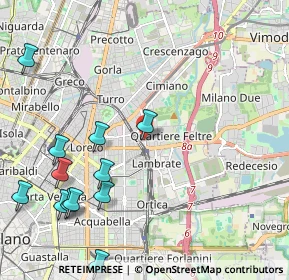 Mappa Via Ronchi, 20132 Milano MI, Italia (2.64167)