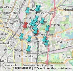 Mappa Via Ronchi, 20132 Milano MI, Italia (1.40625)