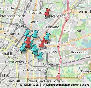 Mappa Via Ronchi, 20132 Milano MI, Italia (1.585)