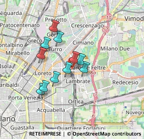 Mappa Via Ronchi, 20132 Milano MI, Italia (1.35636)