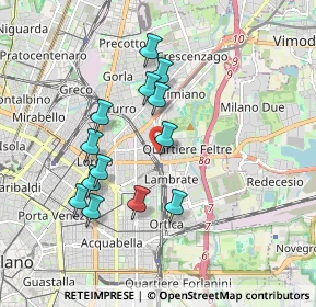 Mappa Via Ronchi, 20132 Milano MI, Italia (1.66385)