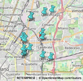 Mappa Via Ronchi, 20132 Milano MI, Italia (1.84563)