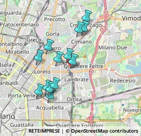 Mappa Via Ronchi, 20132 Milano MI, Italia (1.63615)