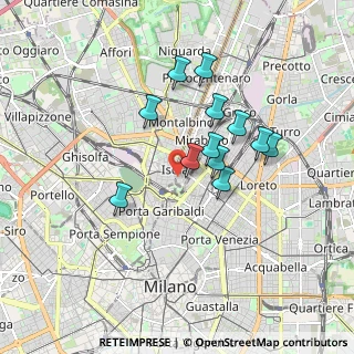 Mappa Via Spalato, 20124 Milano MI, Italia (1.45833)