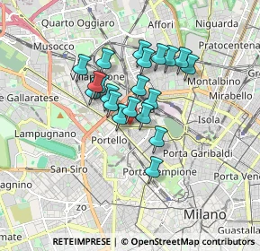 Mappa Piazza Carlo Caneva, 20154 Milano MI, Italia (1.2685)