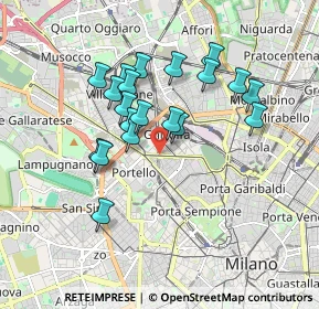 Mappa Piazza Carlo Caneva, 20154 Milano MI, Italia (1.5525)