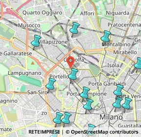 Mappa Piazza Carlo Caneva, 20154 Milano MI, Italia (2.81467)