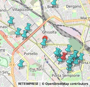 Mappa Piazza Carlo Caneva, 20154 Milano MI, Italia (1.2555)