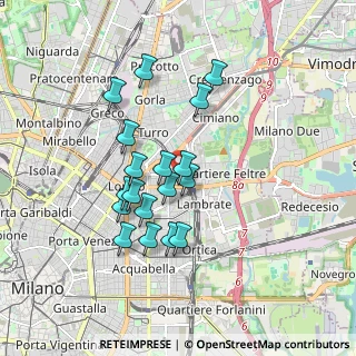 Mappa Metropolitana Verde Fermata, 20131 Milano MI, Italia (1.52833)