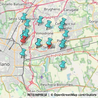 Mappa Via Amedeo Modigliani, 20054 Segrate MI, Italia (3.82895)