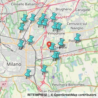 Mappa Via Martiri di Cefalonia, 20054 Segrate MI, Italia (3.94579)