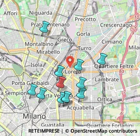 Mappa Via Beroldo, 20127 Milano MI, Italia (1.86333)