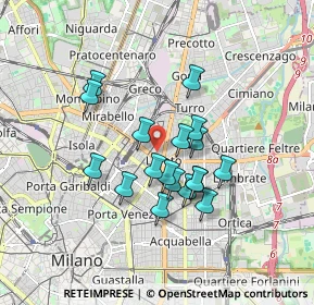 Mappa Via Beroldo, 20127 Milano MI, Italia (1.38389)