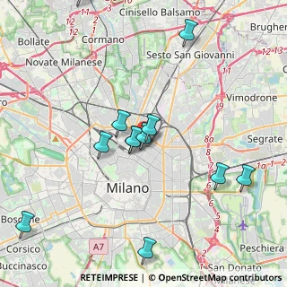 Mappa Via Privata Leopoldo Gasparotto, 20124 Milano MI, Italia (4.24333)