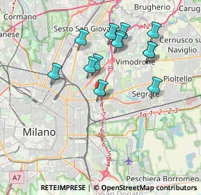 Mappa Via Privata Ofanto, 20134 Milano MI, Italia (3.51462)