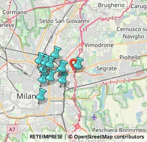 Mappa Via Privata Ofanto, 20134 Milano MI, Italia (2.7975)