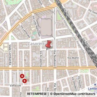 Mappa Via Padre Giovanni Battista Martini, 29, 20131 Milano, Milano (Lombardia)