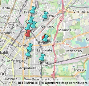 Mappa Via Durazzo, 20134 Milano MI, Italia (1.56909)