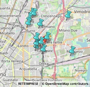 Mappa Via Durazzo, 20134 Milano MI, Italia (1.56615)