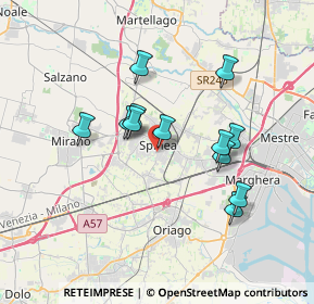 Mappa Via Bellini, 30038 Spinea VE, Italia (3.04333)