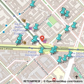 Mappa Piazza Diocleziano, 20155 Milano MI, Italia (0.1485)