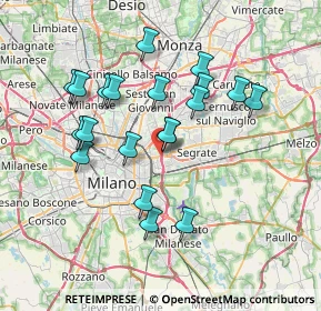 Mappa Via Privata Ofanto, 20134 Milano MI, Italia (6.711)