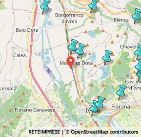 Mappa Via Unita' D'italia, 10016 Montalto Dora TO, Italia (2.83917)