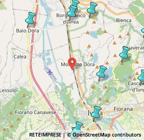 Mappa Via Unita' D'italia, 10016 Montalto Dora TO, Italia (3.14364)