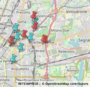 Mappa Via Privata Ofanto, 20134 Milano MI, Italia (2.15667)