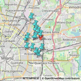 Mappa Via Edoardo Bassini, 20133 Milano MI, Italia (1.33214)