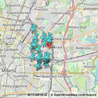 Mappa Via Edoardo Bassini, 20133 Milano MI, Italia (1.3895)