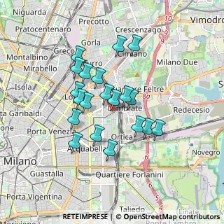 Mappa Via Edoardo Bassini, 20133 Milano MI, Italia (1.441)
