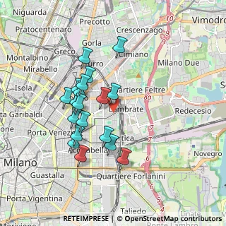 Mappa Via Edoardo Bassini, 20133 Milano MI, Italia (1.61474)