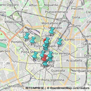Mappa Via Gaspare Rosales, 20124 Milano MI, Italia (1.30154)