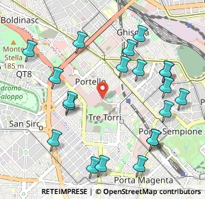 Mappa Piazzale Carlo Magno, 20149 Milano MI, Italia (1.1535)