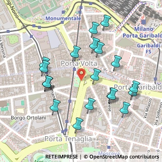 Mappa Bastioni di Porta Volta, 20124 Milano MI, Italia (0.2585)